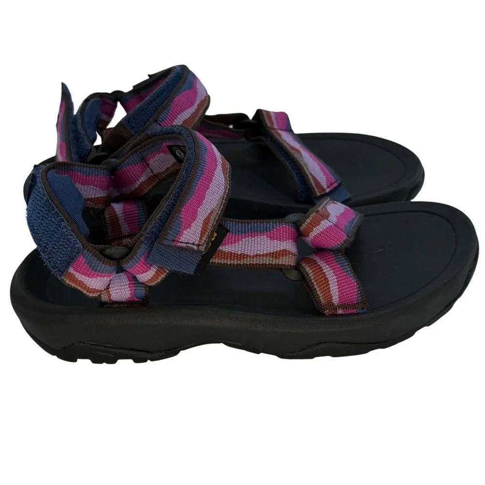 Teva Hurricane XLT2 Kids Sport Sandals Pink Multi Geometric Strappy Size 11